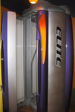 buy this used stand up tanning booth by ETS Elite today